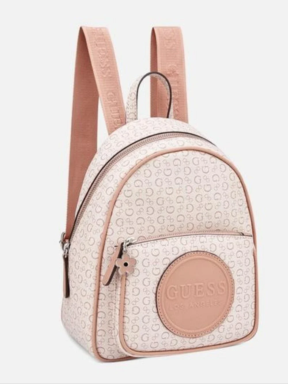 Guess Blush Logo Mini Backpack with Rose Trim